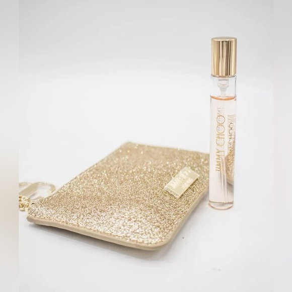 Jimmy Choo Gold Glitter Clutch - Picture 2 of 4
